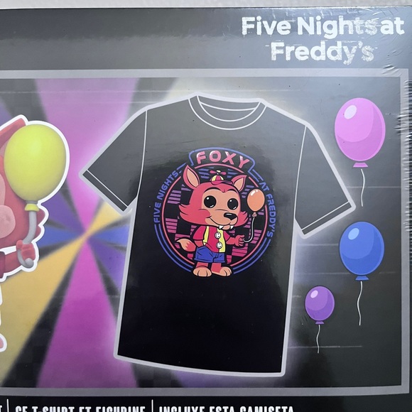 NWB -Funko Pop! Tee Five Nights at Freddy’s Vinyl Figure Foxy  Tee Men S/Women M - Picture 6 of 10